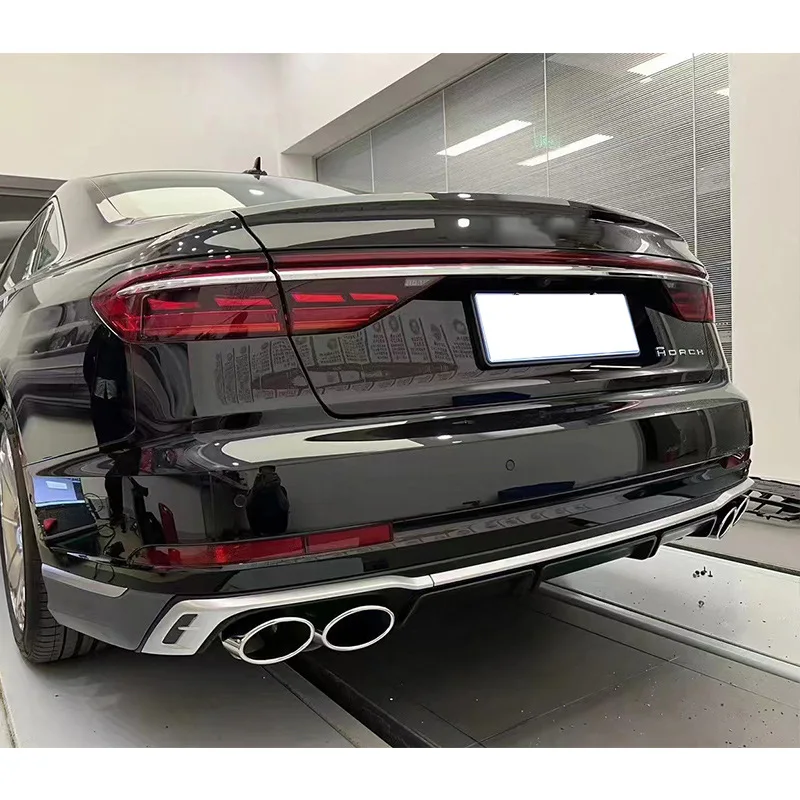 

Suitable For 18-24 Audi A8L Upgraded S8 Rear Lip Four Out Tail Throat Split D5PA Version S8 Tail Lip Surround