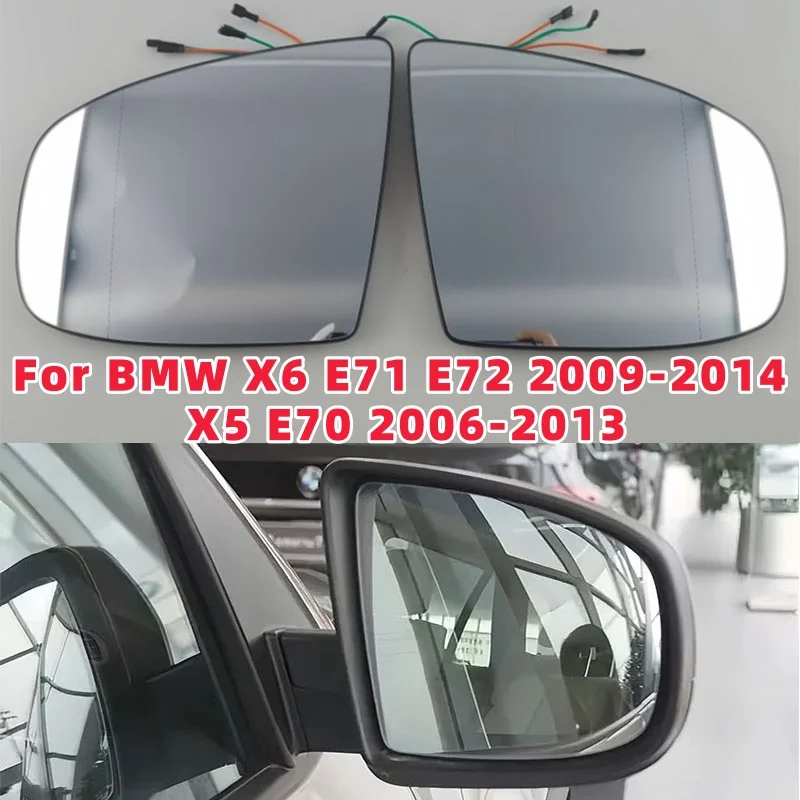 

For BMW X5 E70 2006 2007 2008 2009 2010-2013 X6 E71 E72 2009 2010-2014 Wiring Heated Wing Rear Mirror Glass Left/Right 4 Pins