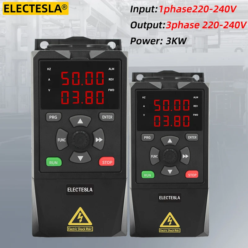 220V 3KW Single Phase input and 3 Phase Output Frequency Converter / Adjustable Speed Drive / Frequency Inverter / VFD