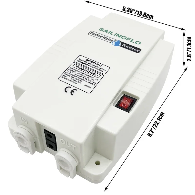 TLF SIngflo 230 V 5 Gallonen BW4003A Elektrische Trinkkühlschrank-Eisbereiterpumpe kann jeden Stecker angepasst werden
