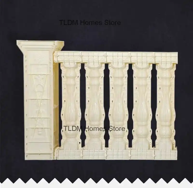 

European Roman Column Railing Mold Villa Home Balcony Guardrail Mold Cast-in-place Fence Cement Column Model Garden Buildings
