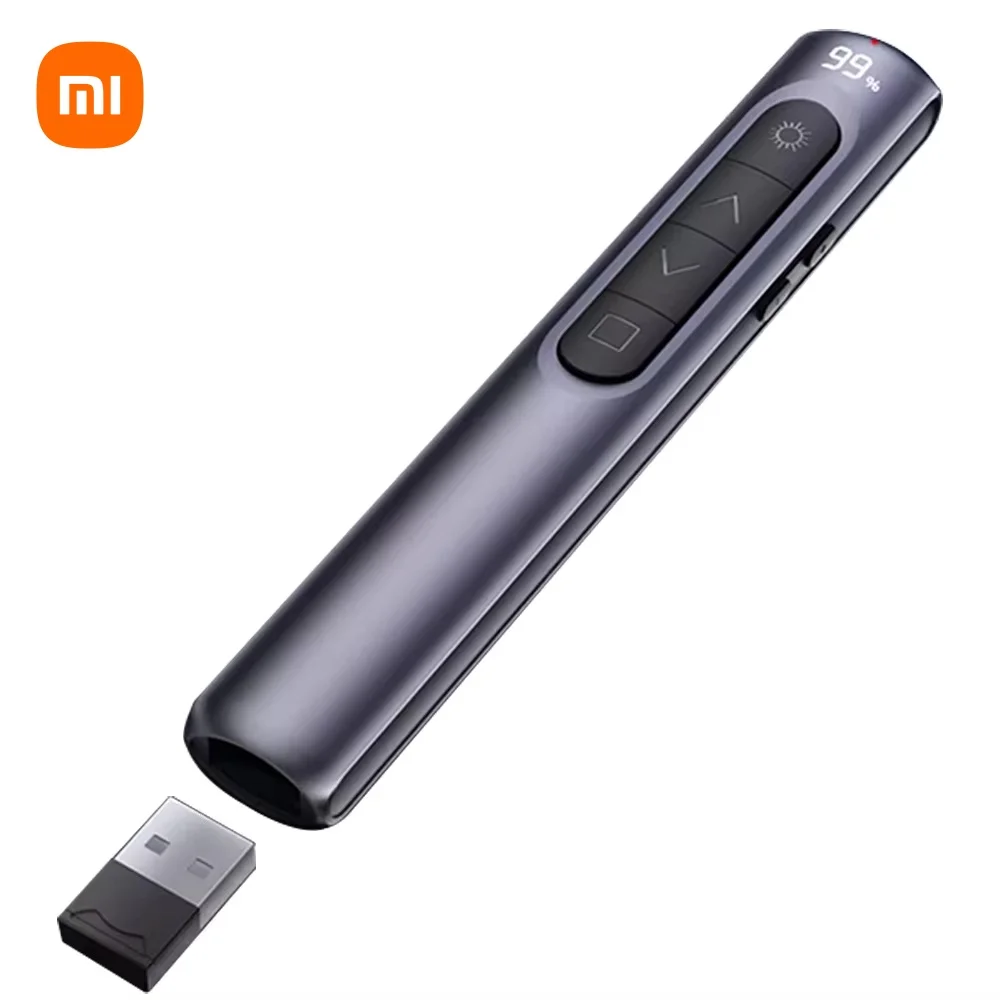 Xiaomi Wireless Remote Control Slide Page Turner SUB Rechargeable Digital Display Remote Page Turner Clicker Volume Controller
