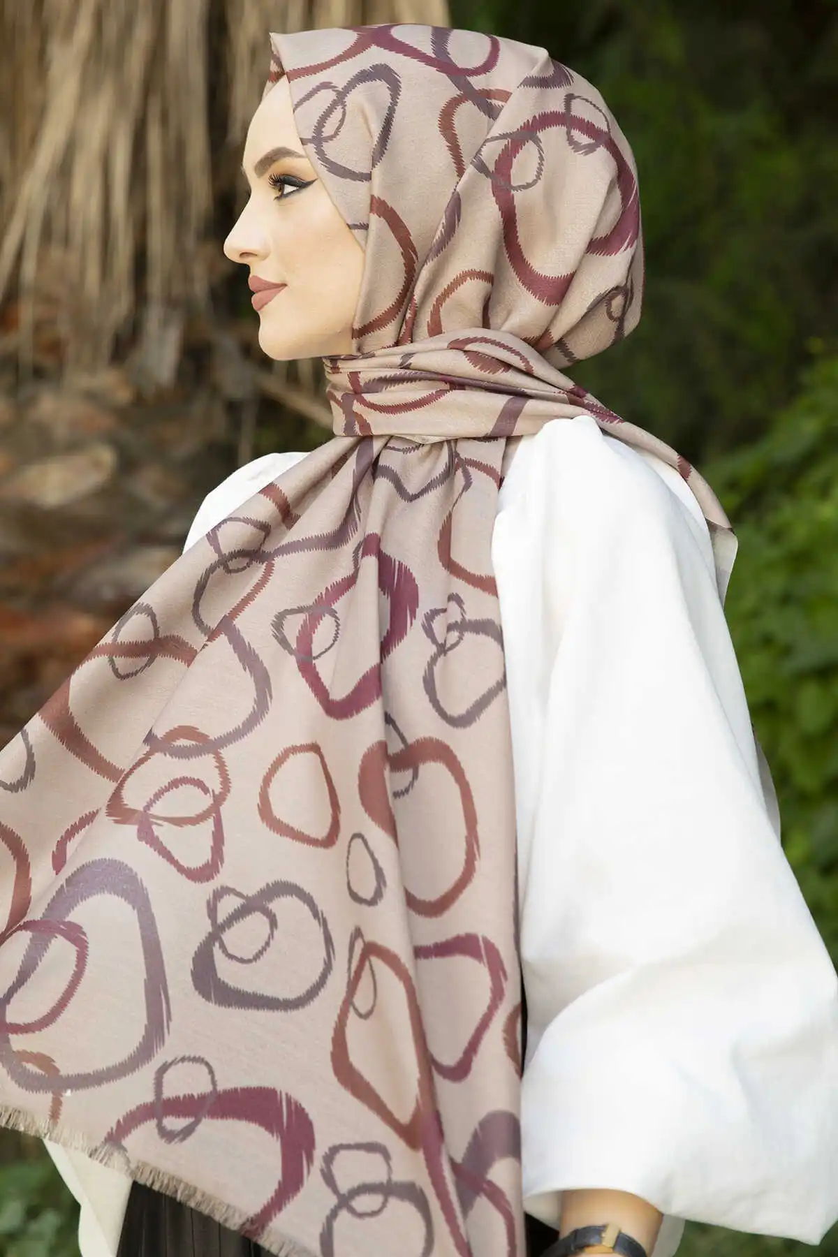 Cotton Pattern Shawl E-Winter Autumn 2021 Muslim Women Hijab headscarf islamic Turkey