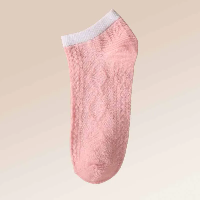 5 Paar Frauen Socken Frühling Sommer atmungsaktive Baumwolle Boots socken Dünn schnitt Frauen Söckchen Mädchen weibliche unsichtbare Socken