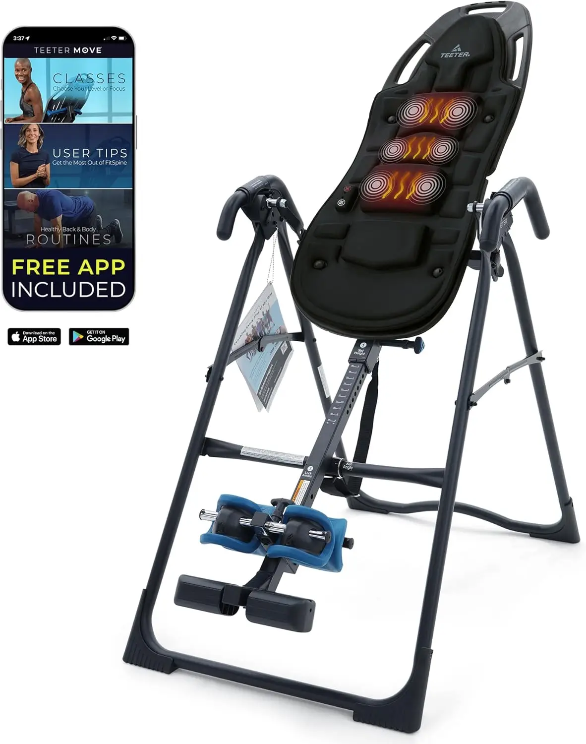 Teeter EP-560 Ltd. Inversion Table for Back Pain, FDA-Registered, UL Safety-Certified, 300 lb Capacity