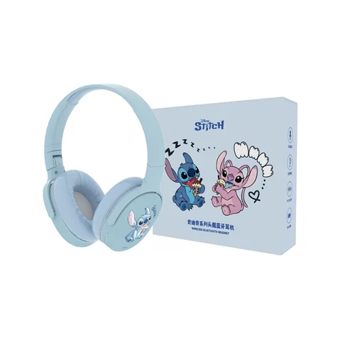Imagen 1 del producto P2961 auriculares Disney Stitch auriculares inalámbricos Bluetooth estéreo HiFi sobre la oreja auriculares Gamer música deportes auriculares TF/AUX