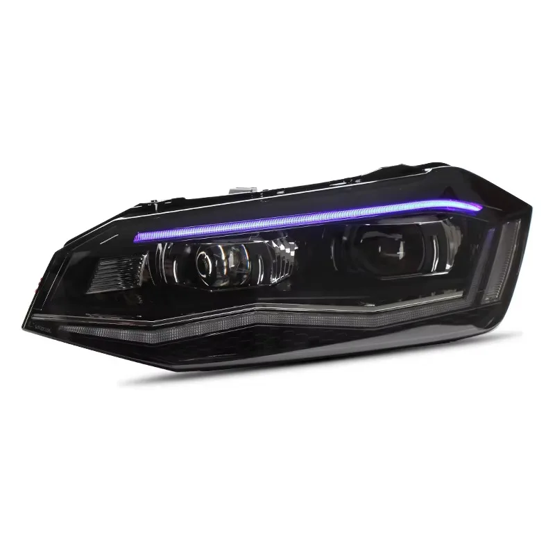 For VW POLO VENTO MK5 Headlight 2012-2019 Year With DRL Front Lamp Assembly Dynamic Turning Light FULL LED