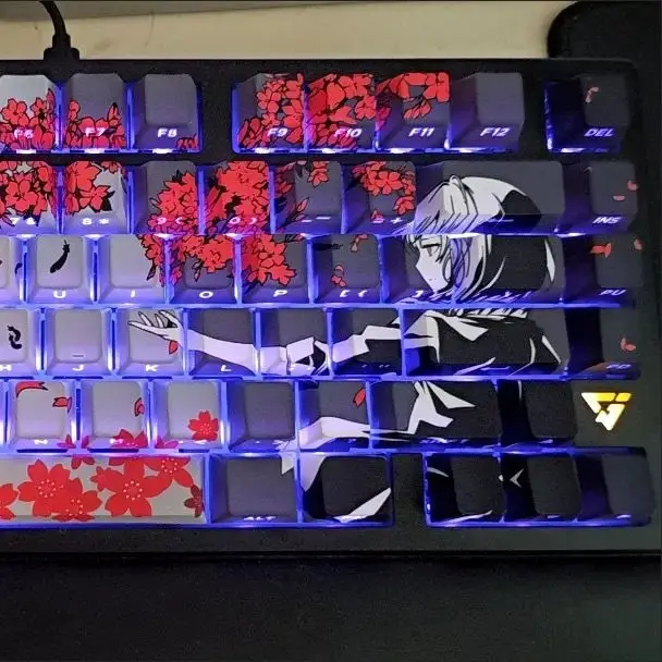 

Anime Keycaps Side Carving Translucent Keycap Cartoon 130+ Keys PBT Keycaps Chreey Key Cap Dye-sub Mechanical Keyboard Caps