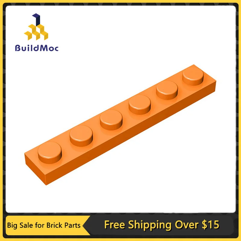 20Pcs MOC Parts 3666 Plate 1 x 6 Compatible Bricks DIY Assmble Building Blocks Particle Kid Puzzle Assmble Toy Gift