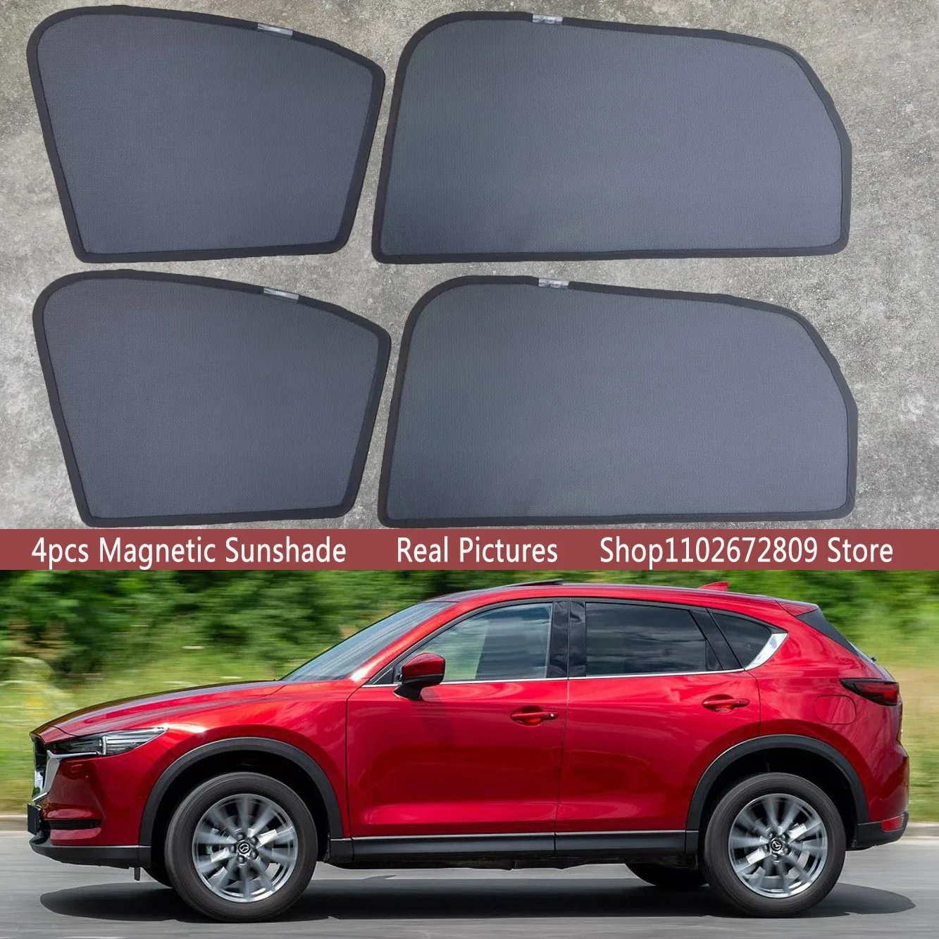 

Magnetic Car Sunshade Shield Front Windshield Frame Curtain Sun Shades For Mazda CX-5 CX5 KF 2017 - 2023 2022 2021 Accessories