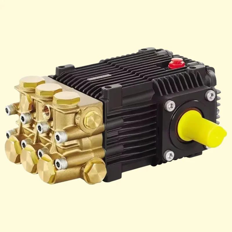 Hot Water Pressure Washer 85℃ High Pressure Plunger Pump HT Brass Triplex Piston Pump 12-23LPM 100-160bar for Washing Machine