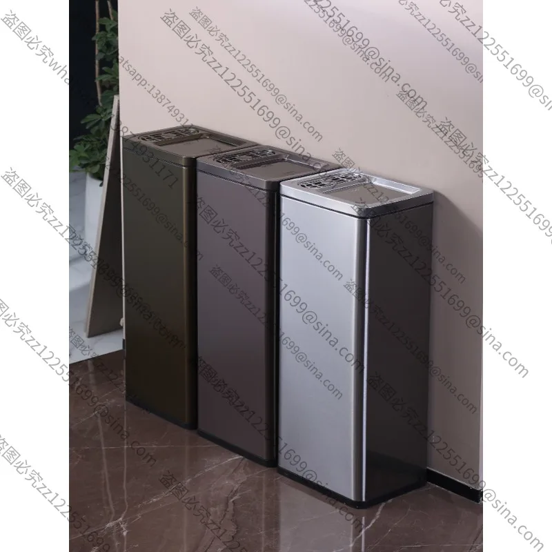 Suitable for Special Ornaments for Public Toilets, Stainless Steel Ashtray Trash Can Ornaments, Large-capacity Vertical Hotel