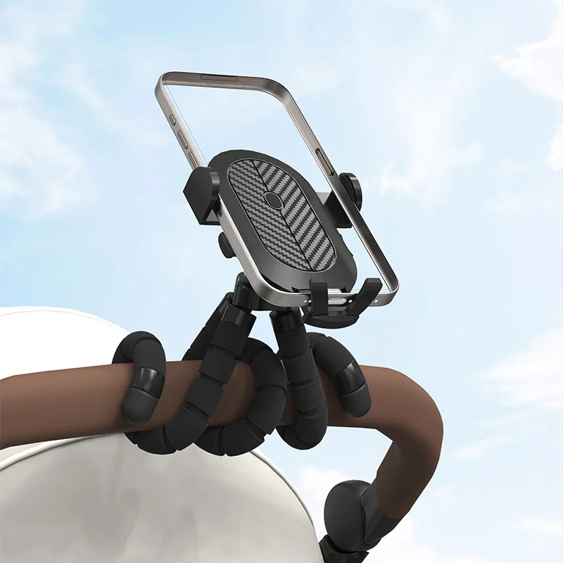 Flexibler Oktopus-Kinderwagen-Handyhalter 360-Grad-Rotation Handyhalterung für Kinderwagen Fahrrad Roller Passend für 4,0-7,2 Zoll Smartphones – Detail 2