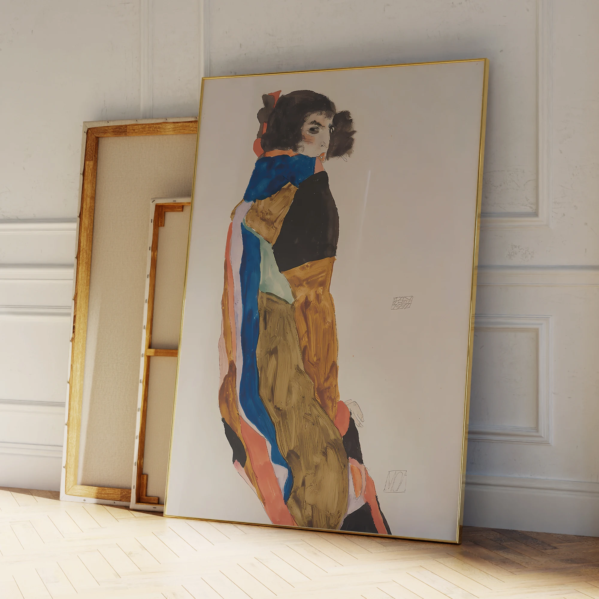 โมเดิร์นบทคัดย่อ Egon Schiele Moa Vintage โปสเตอร์ Wall Art พิมพ์ภาพวาดผ้าใบภาพโปสเตอร์สําหรับห้องนั่งเล่นตกแต่งบ้าน