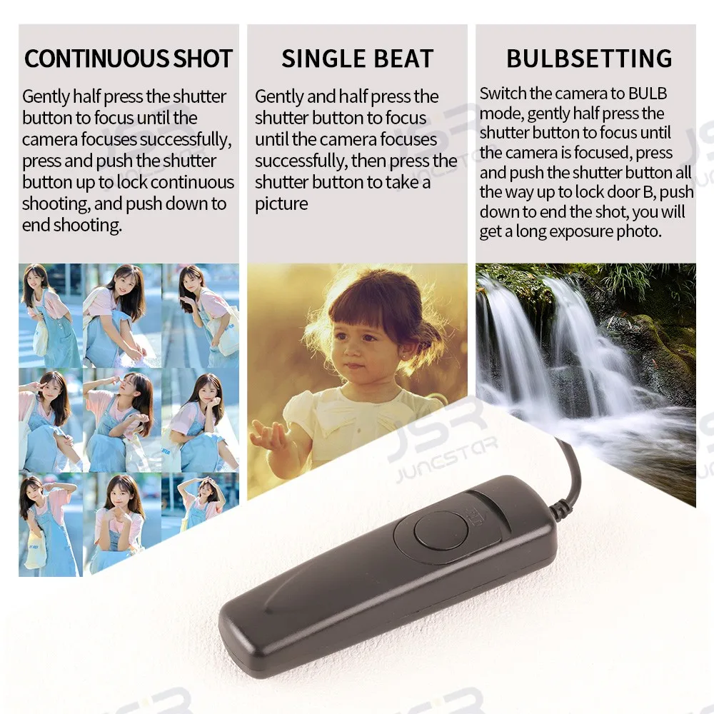 RS-63E3 Shutter Cable Suitable for Canon Pentax Samsung Camera Shutter Cable Remote Control Shooting Assistant Tool
