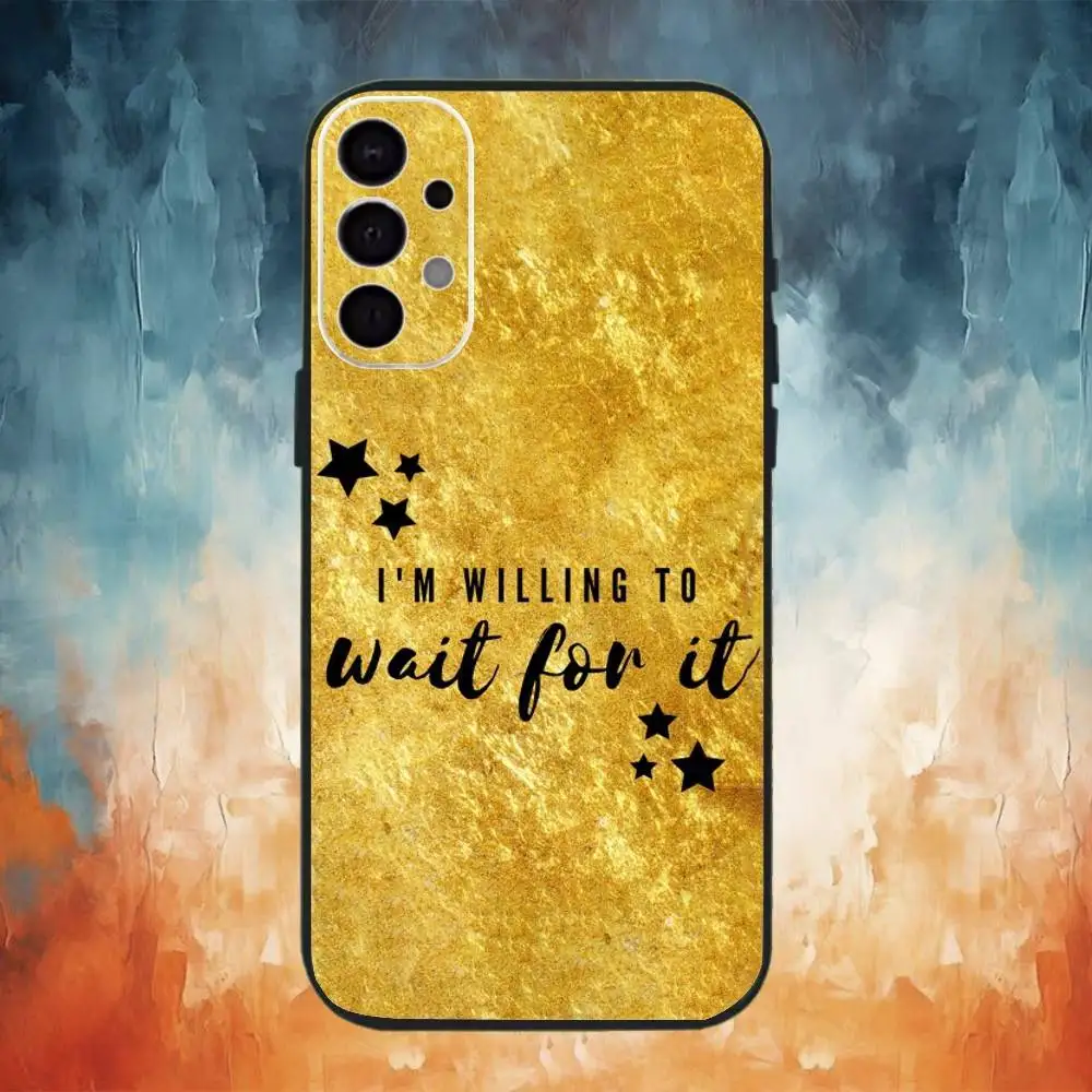 حافظة هاتف H-HaMiltOn M-Musical Lyrics لهاتف سامسونج S25,S24,S21,S22,S23,S30,Ultra,S20,Plus,Fe,Note,10,9,5G غطاء أسود