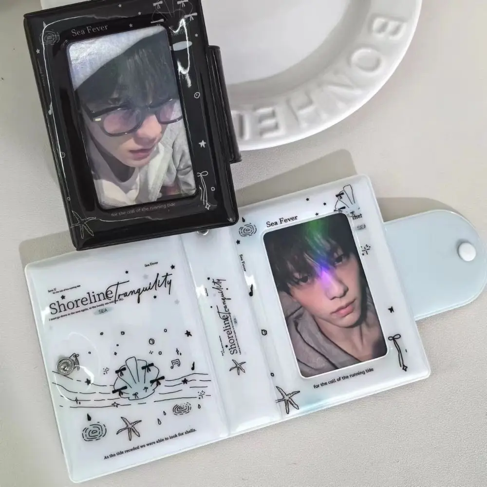 INS Shining Shell Series Love Card Album PVC with 20 Internal Pages Idol Card Collect Book 3 Inch Mini Postcard Book