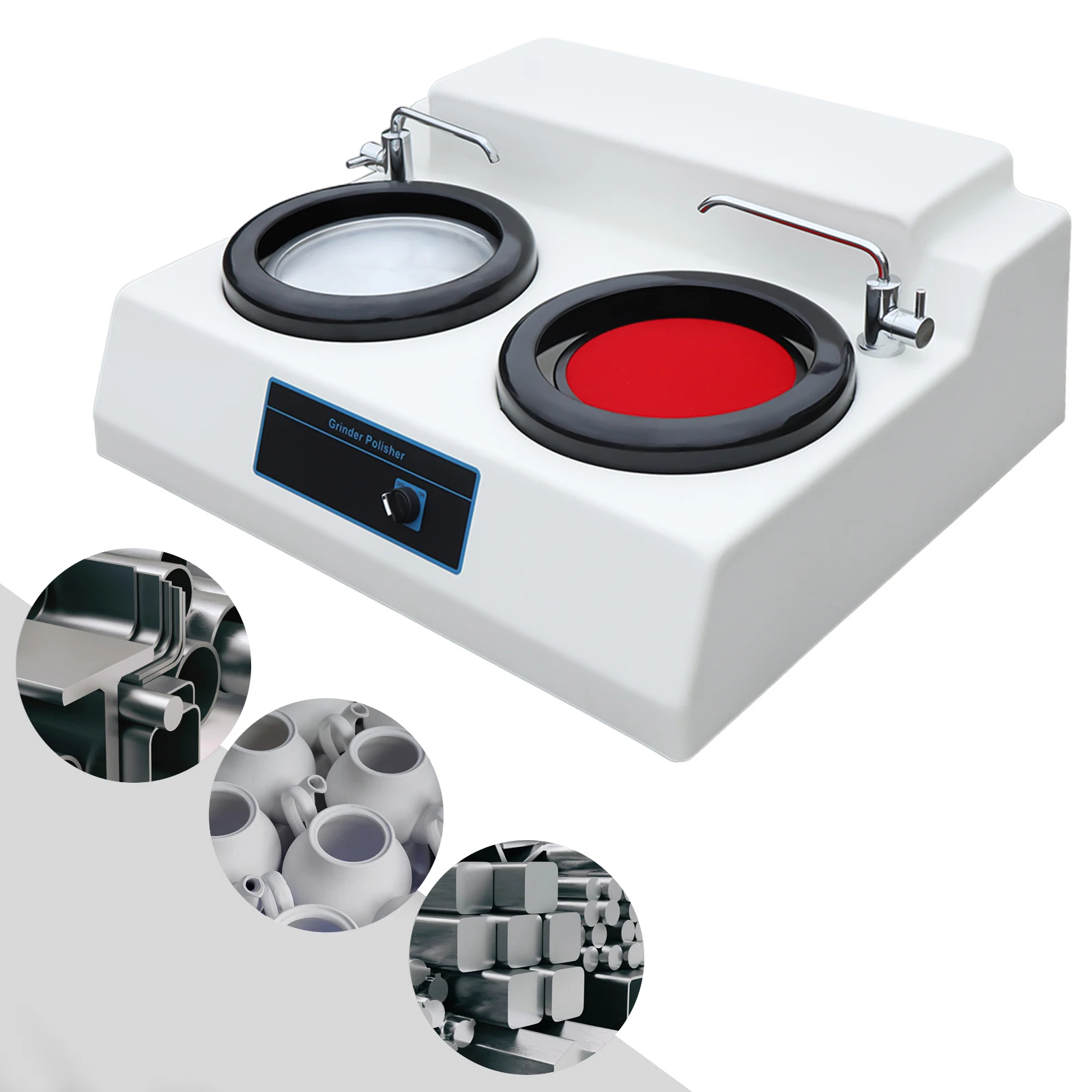 

Grinding Polishing Machine for Metallographic Specimens, Pre-grinding, Grinding, and Polishing Functions, Built-in Cooling