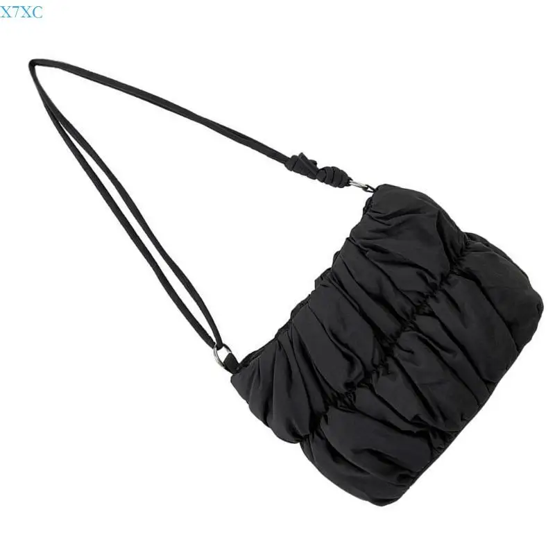 

X7XC Versatile Nylon Padded Handbag For Women Quilted Crossbody Purse With Soft Texture for Work And Daily Use
