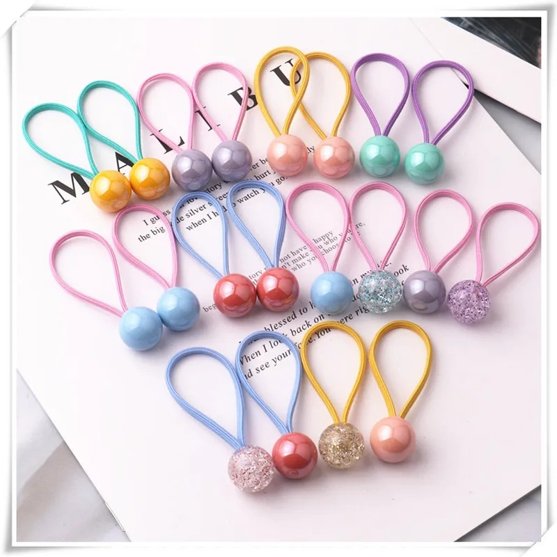 Children\'s hair accessories baby rubber bands solid color beads love stars cartoon series