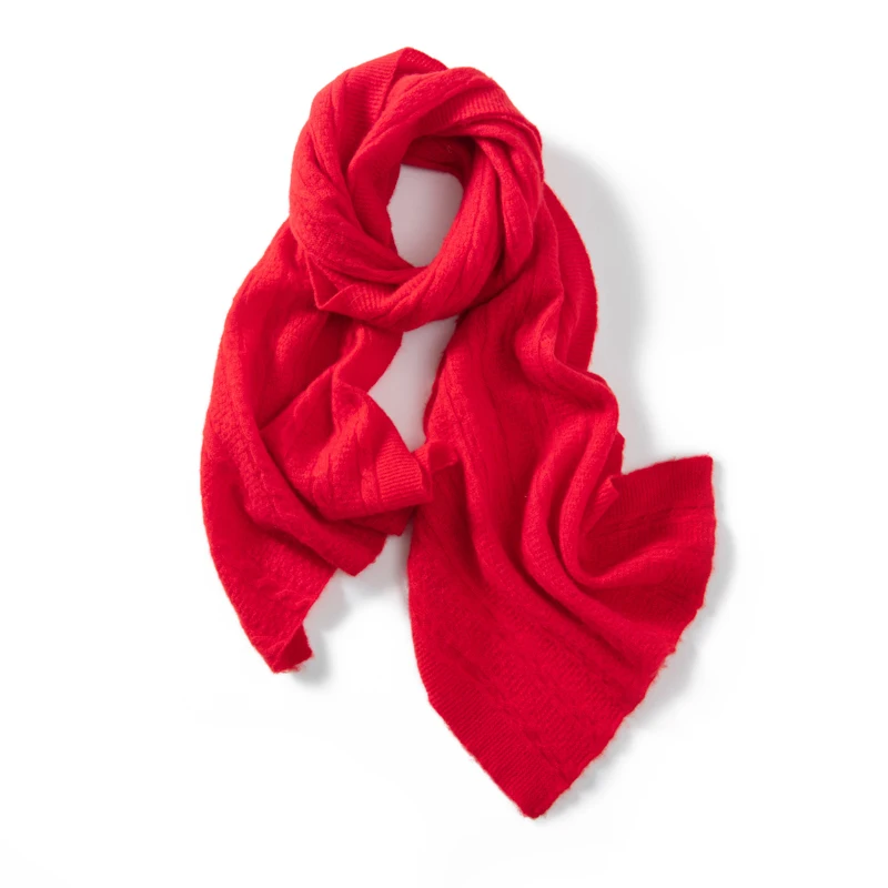 وشاح كشمير 35% مقاس 160*40 للنساء لملابس الخريف والشتاء الخارجية، شال وشاح كشمير متماسك دافئ