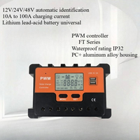 Solar controller 12V24V48V automatic identification 10-100A photovoltaic PWM controller