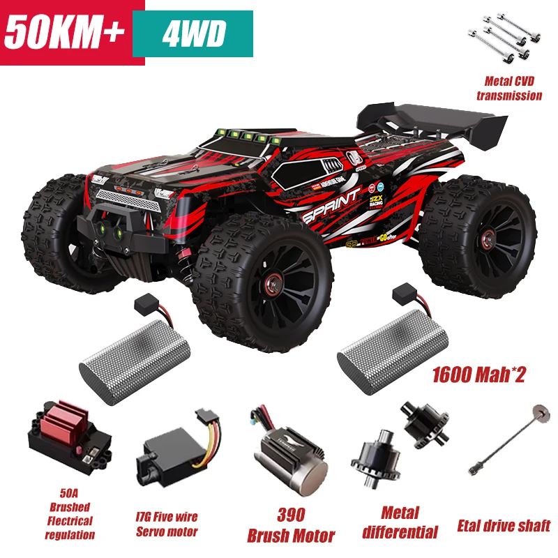 1:16 RC auto's 85 km/u of 50 km/u 4WD RC auto hoge snelheid drift monster 4x4 truck voor kinderen vs Wltoys 124017 3s batterij vs SG116 MAX