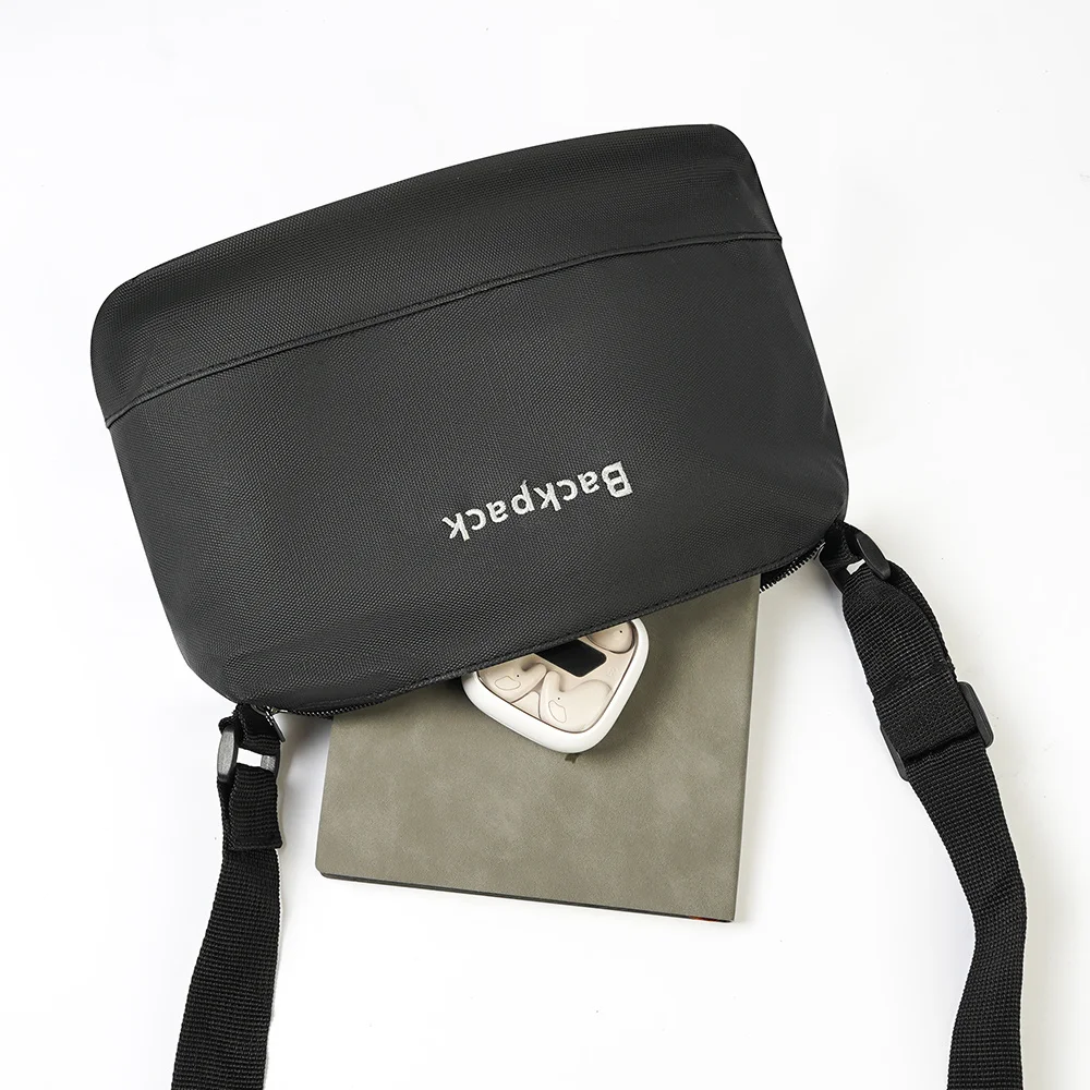 Unisex Wasserdichte Oxford-Stoff Umhängetasche Minimalistischer Buchstabendruck Große Kapazität Multi-Taschen Lässige Schultertasche – Detail 8