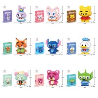 Disney Stitch LinaBell StellaLou Building Blocks Cartoon  Character Assembled Model building block Dolls Toys Children Gifts