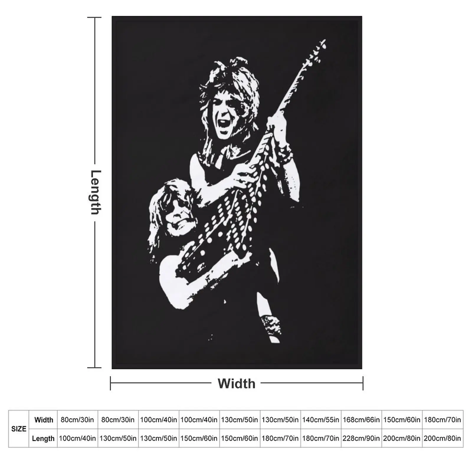 Randy Rhoads Tribute Throw Blanket Cute Plaid halloween Plaid Blankets