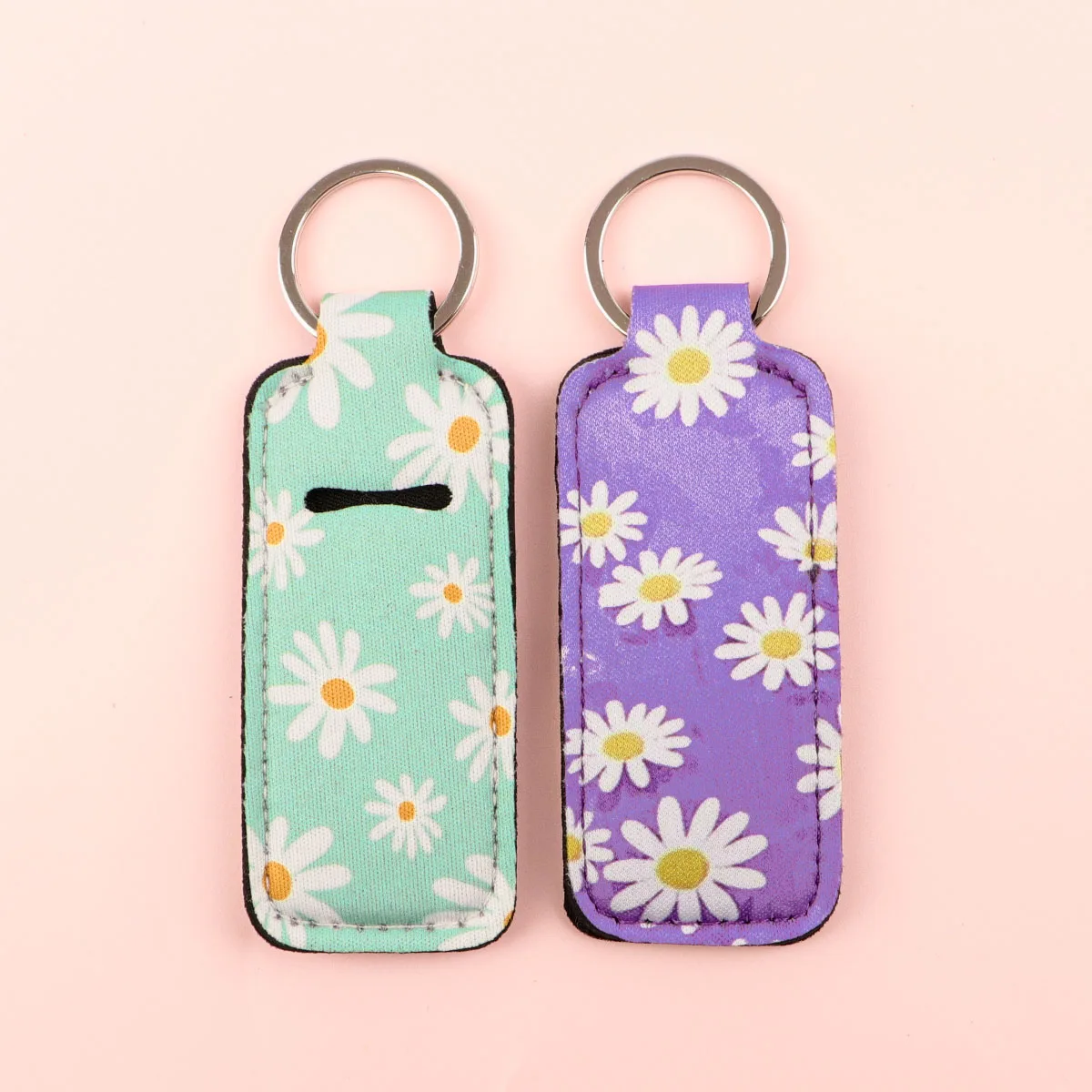 Mode Blumen Lippenstift Halter Schlüsselanhänger Chapstick Halter Lippenbalsam Lippenstifte Schlüsselanhänger Tasche Schmuck 1pc – Detail 2