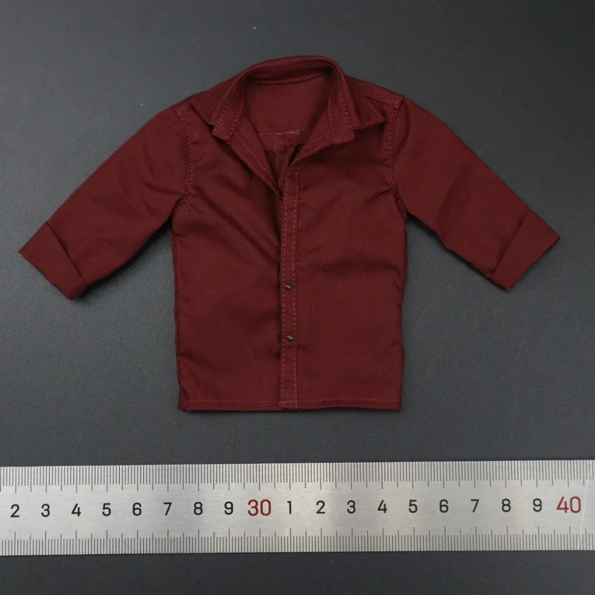 1/6 兵士ソリッドカラーシャツオープンカラーフォーマルシャツカジュアルスタイル 12 インチレギュラー無地ヴィンテージシャツに適しています