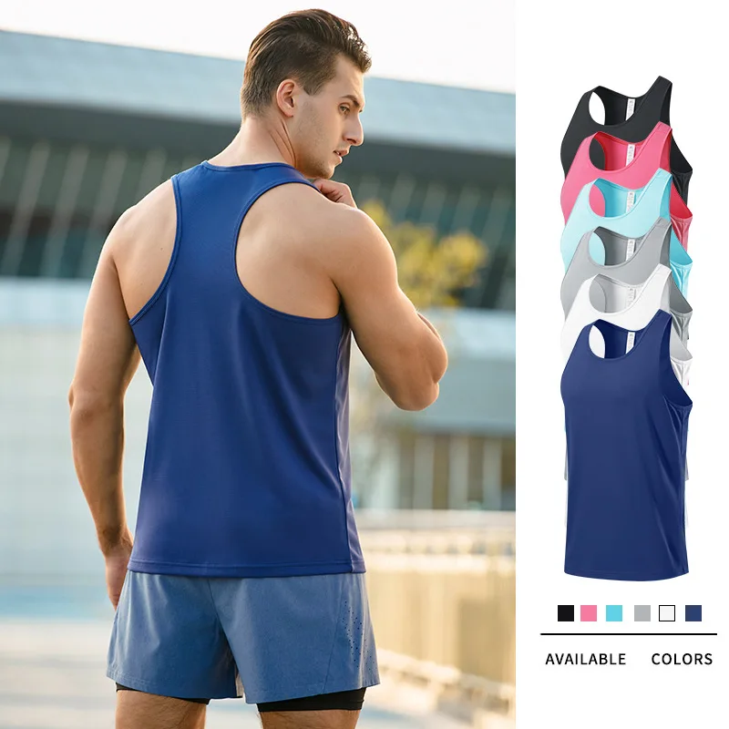 Chemise de sport en plein air pour homme, maillots de basket-ball Racerback, course à pied, entraînement, entraînement, séchage rapide, fitness, jogging en Y