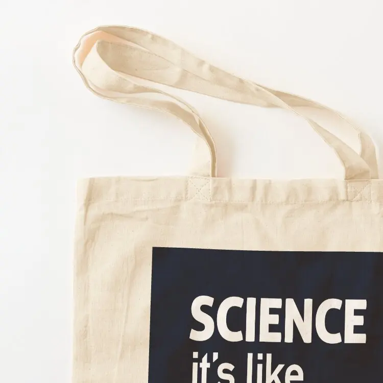 العلوم: إنه مثل السحر، ولكن حقيبة حمل حقيقية قابلة للطي وقابلة لإعادة الاستخدام حقائب يد نسائية حقيبة قماش مخصصة شعار التسوق #3