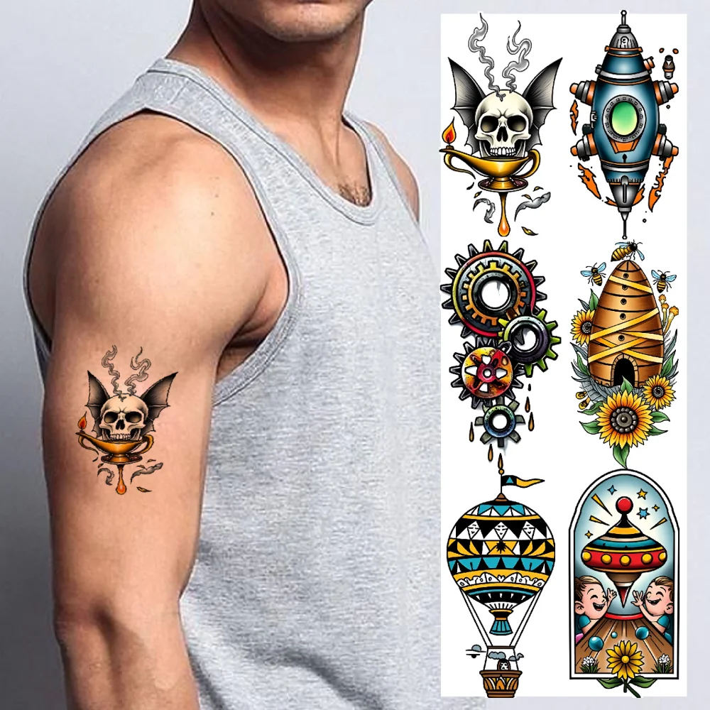 

28pcs Temporary Tattoo Sticker Tattoo New School Traditional Vintage Design Temporary Tattoo Stickers For Adults Women Chest