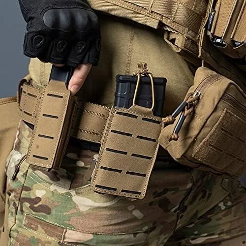 Тактический подсумок для магазинов 5.56 мм для M4 M16 с открытым верхом, лазерная подсумок-кобура для магазинов, поясная сумка, аксессуары для охоты.