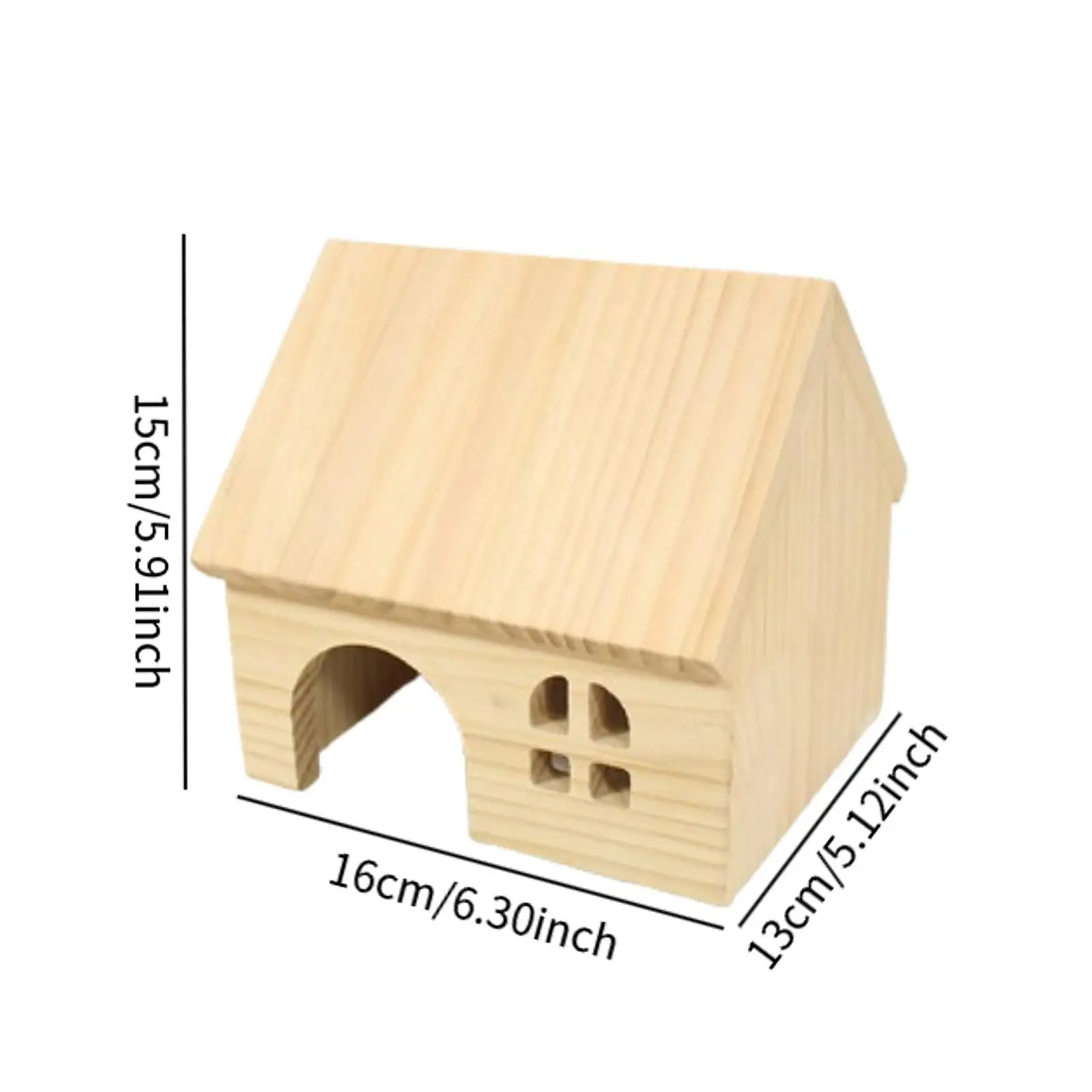 Casa de madera para hámster, cabina oculta, casa para mascotas, hábitat de madera para mascotas, suministros de decoración para ratones, hámster, Chinchilla, Lemmings, rata