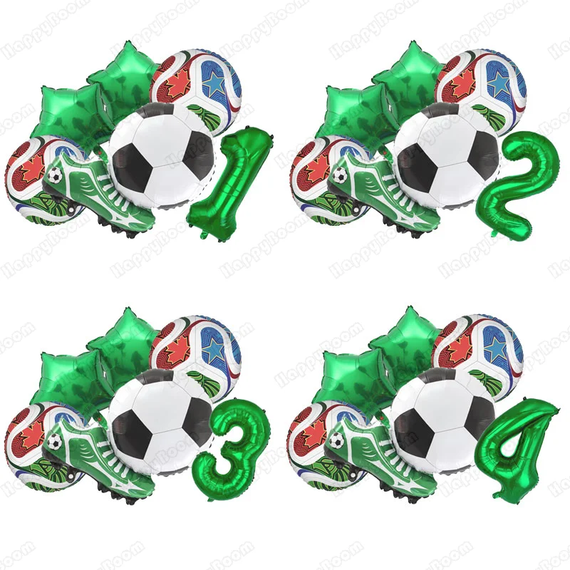 6pcs Soccer Balloon Kit Football Birthday Decors for Boy Soccer Theme Party Supplies Soccer Football Party Balloon Kids Toy Gift