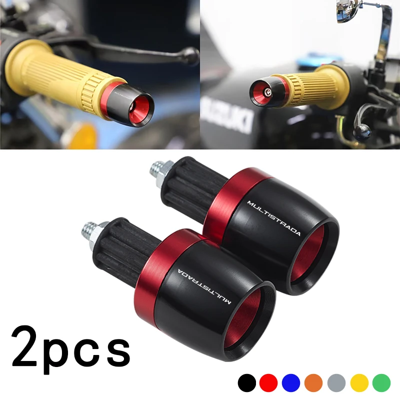 Para Ducati Multistrada 950 1100 1200 1200S/GT 1260 S V4S V4 V2 V2S empuñaduras de manillar de motocicleta extremos tapa de manillar tapón final