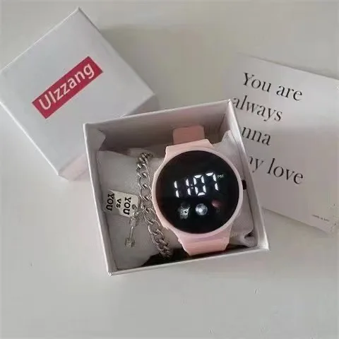 Reloj electrónico de alta belleza para hombre y mujer, pulsera con movimiento minimalista, ideal para estudiantes y fiestas, 2024