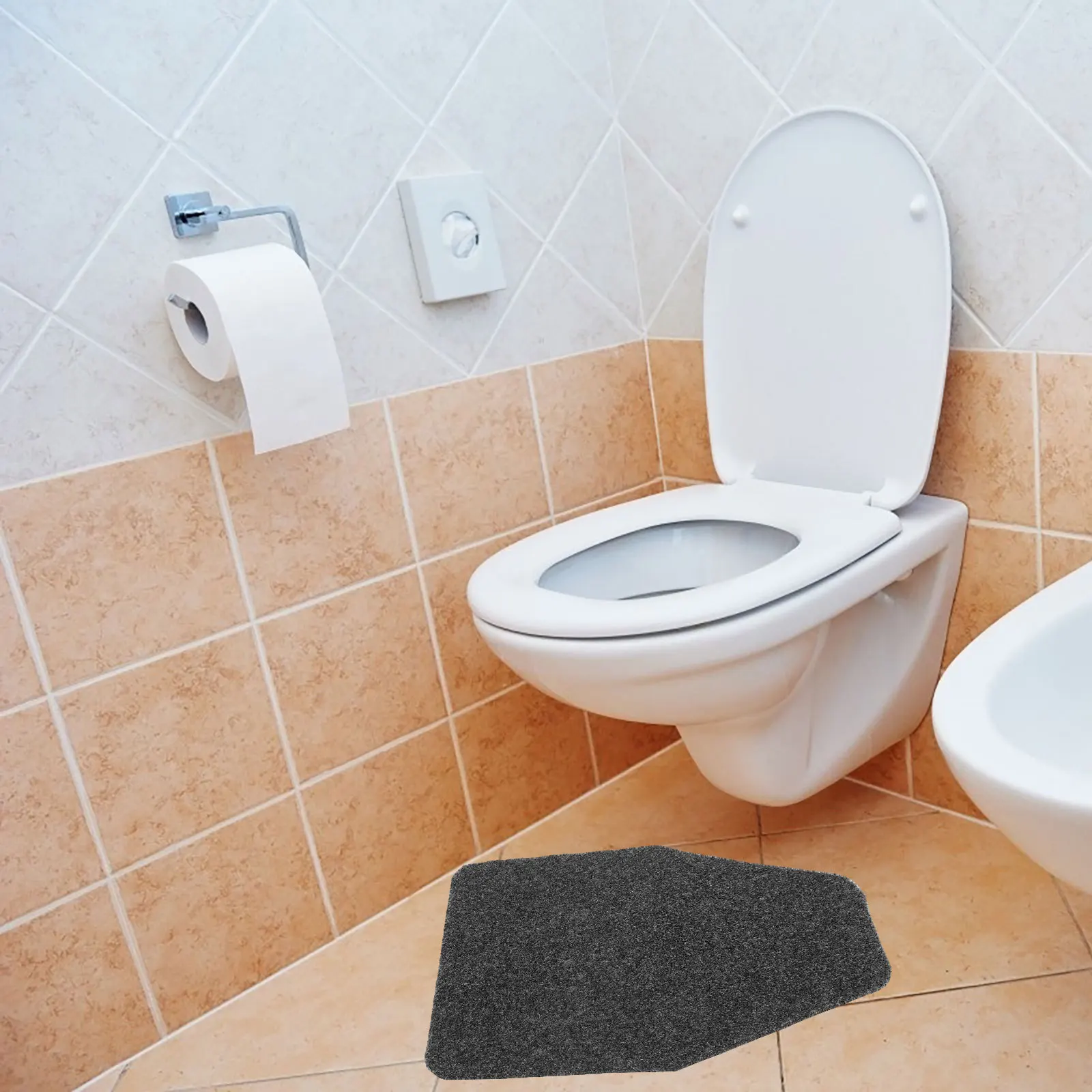 

Urinal Floor Mat Durable Absorbent Non-Slip Bathroom Mat for Men Toilet Floor Washable Protective Pad Urinal Mats