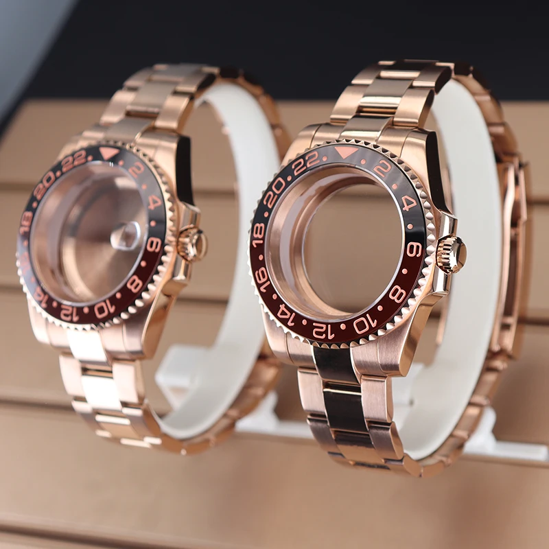 20ATM Diver 40mm Watch Case strap For NH35 NH36 NH34 NH38 4R36 Miyota8215 Eta2824 Movement 28.5mm Dial Sapphire Glass GMT MASTER