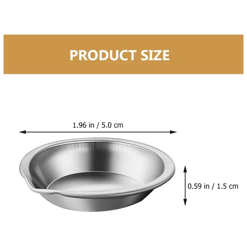 30 PCS Stainless Steel Painting Color Palette, With Mouth 2 In Painting Trays Make-Up Pallets Mini Metal Paint