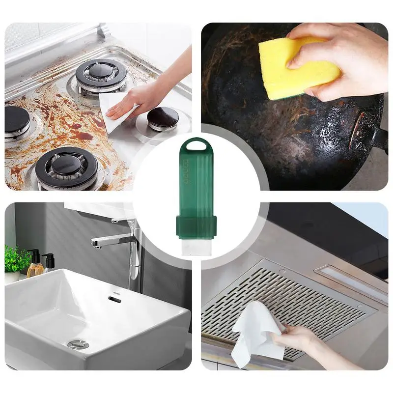 Easy Limescale Eraser Bathroom Glass Rust Remover Rubber Kitchen Scale Brush Cleaner For Pot Pan Household Cleaning Accessories