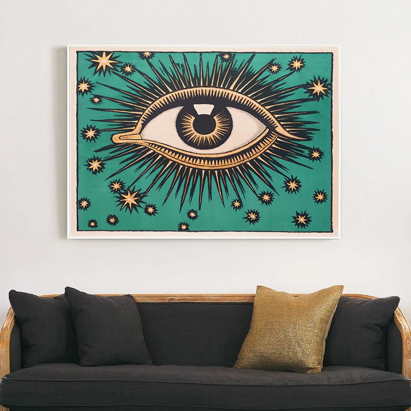 Abstract All Seeing Eye Art Poster Canvas Painting Eye Providence Mystical Wall Picture Print For Living Room Home Decoration