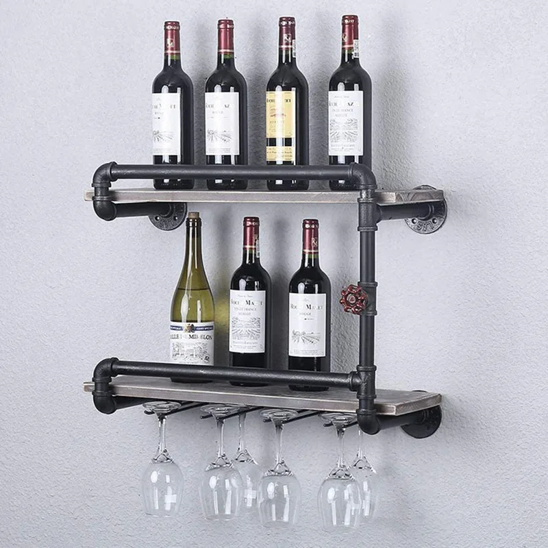 American Style Iron Art Wine Rack, Wall Mounted Wine Racks, Wall Mounted Shelves, Restaurant Bar Wine Rack, Bottle Stand Gift