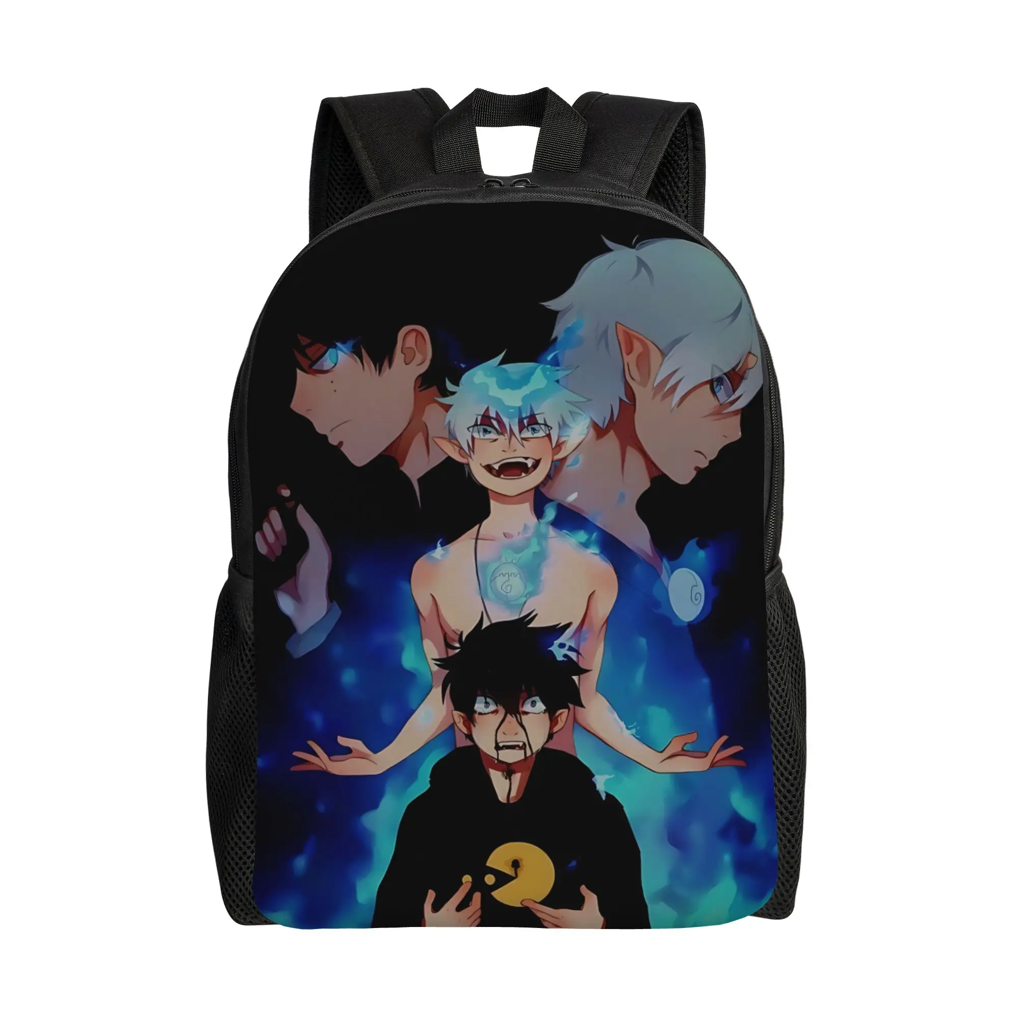 1Piece Pose New School Year Knapsack B-Blue ExorcistS Couple  Backpack