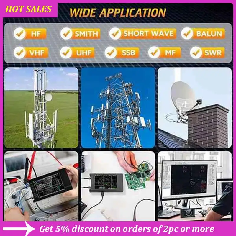 

VHF UHF Vector Network Analyzer, 50Khz-6.3Ghz With 4 Inch Screen For SWR And Phase Delay Analysis,Requisite