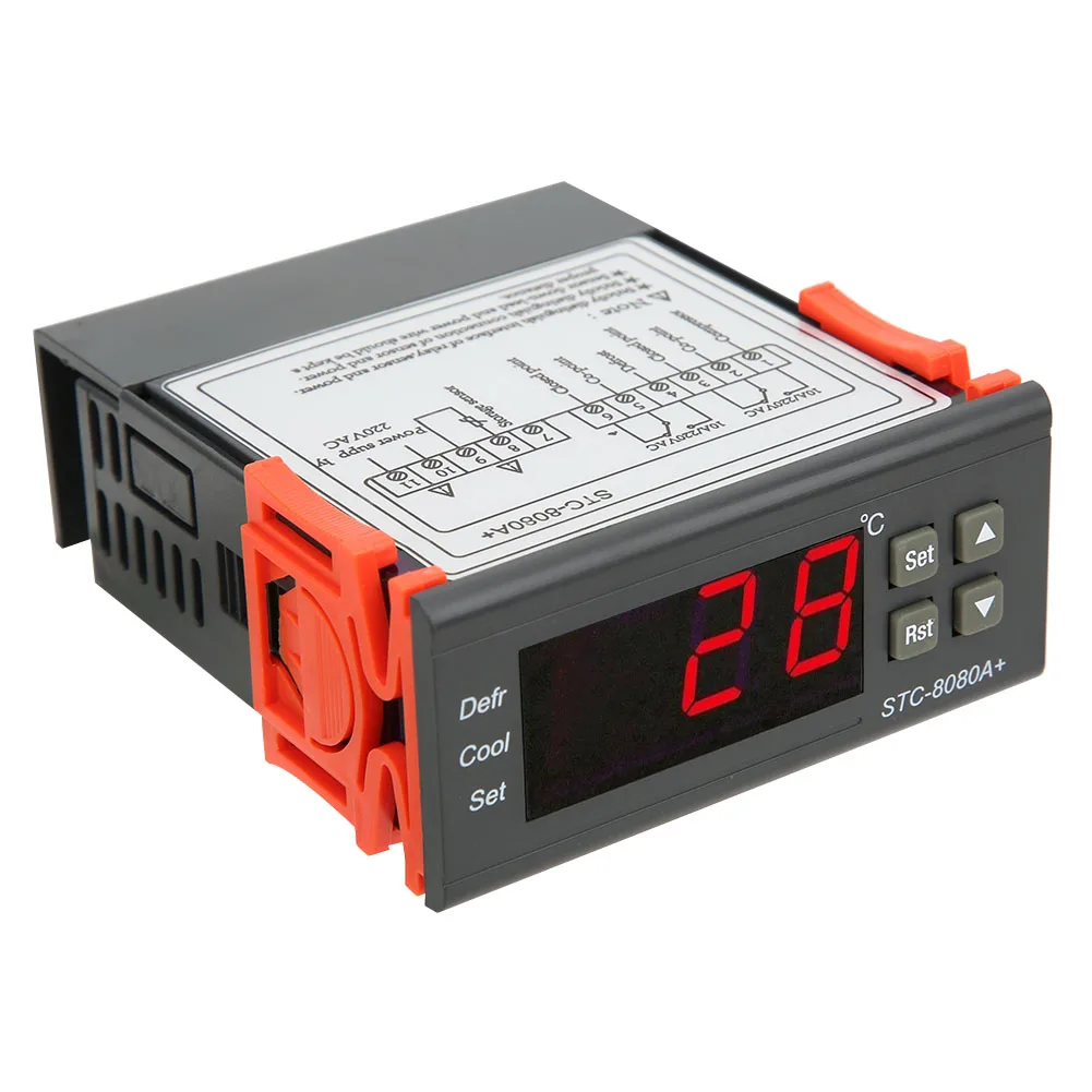 Abtautemperaturregler 8080A+ Digitaler Thermostat Kühlender Abtautomatik-Temperaturregler