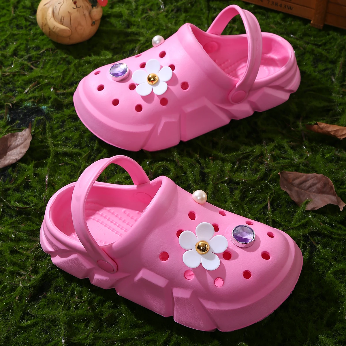 Casual Cute Non Slip Clogs For Girls, Breathable Lightweight Garden Clog Shoes For Indoor Outdoor Shower Beach Pool